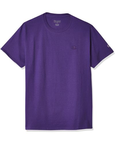 Champion Mens Classic Jersey Tee Shirt - Purple