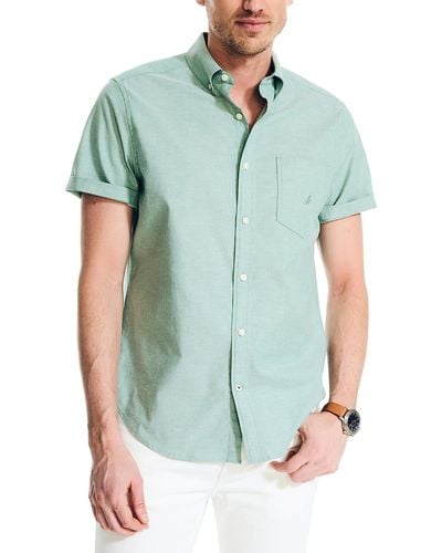 Nautica Short-sleeve Oxford Shirt - Green