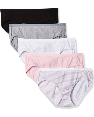 Hanes Ultimate Comfort Cotton Hipster Panties 5-pack - Pink