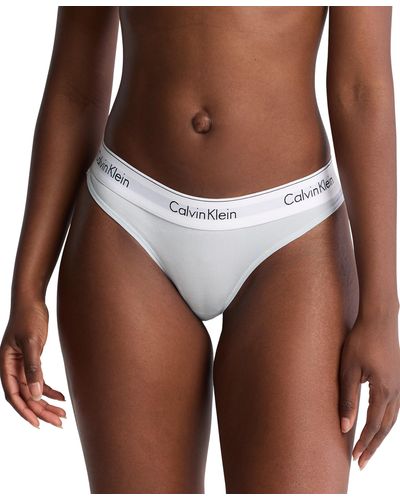Calvin Klein Modern Cotton Stretch Thong Panties - Brown