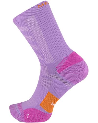 Merrell And- Trail Running Cushioned Socks-1 Pair Pack- Anti-slip Heel And Arch Compression - Purple