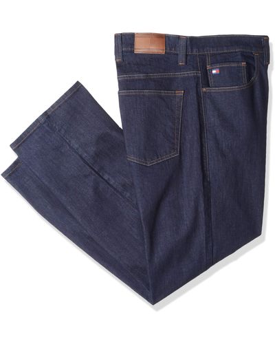 Tommy Hilfiger Big And Tall Straight Fit Stretch Jeans - Blue