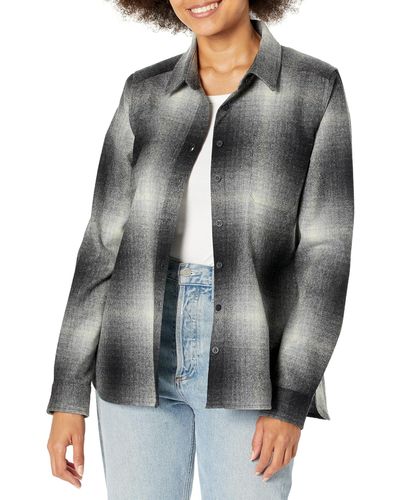 Pendleton Long Sleeve Meredith Wool Shirt - Gray