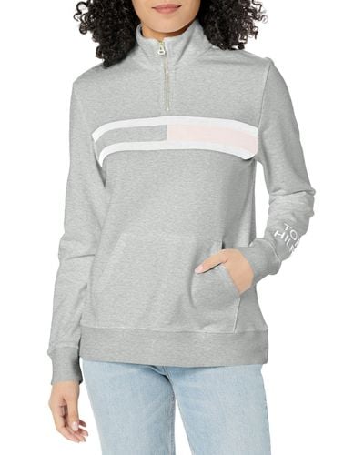 Tommy Hilfiger Logo Sweatshirt Pullover Jumper - Grey