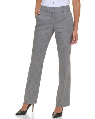 Tommy Hilfiger , Sutton Dress Pants-business Casual Outfits For , Black/ivory, 16 - Gray