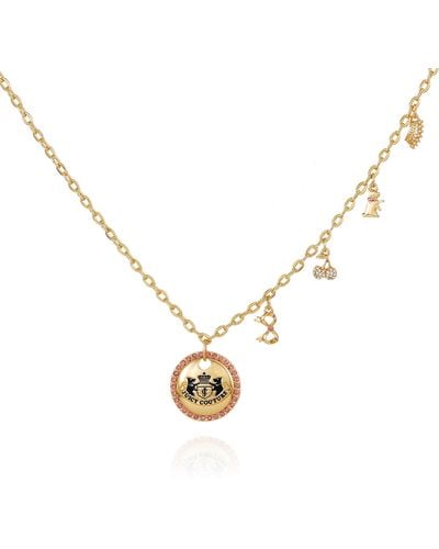 Juicy Couture Goldtone Coin Pendant Necklace - Metallic