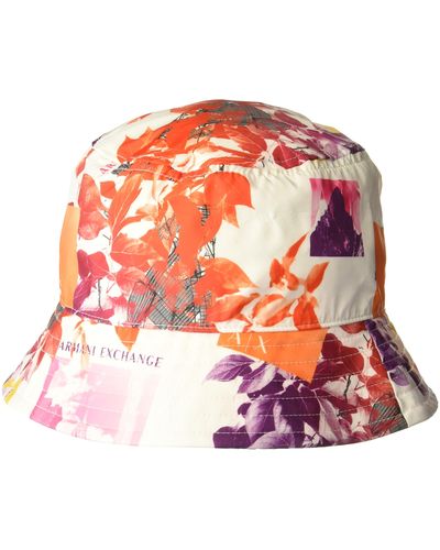 Emporio Armani Armani Exchange Summer Floral Bucket Hat - Red