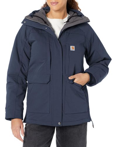 Carhartt S Super Duxtm Relaxed Fit Insulated Traditional Coat Outerwear - Blue