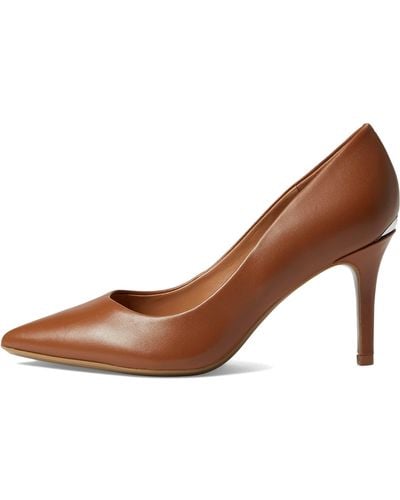 Calvin Klein Gayle Pointy Toe Classic Court Shoes - Brown