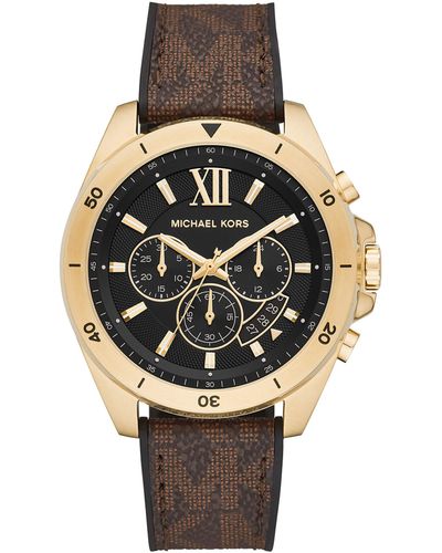 Michael Kors Mk8849 - Brecken Chronograph Pvc Watch - Metallic