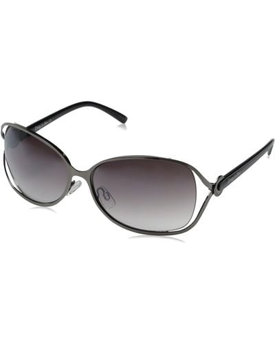 Circus by Sam Edelman Cc183 Metal Uv Protective Rectangular Sunglasses. Trendy Gifts For Her - Black