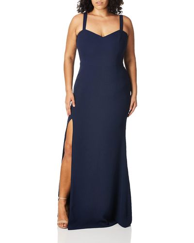 Dress the Population S Fit And Flare Special Occasion Dress - Blue