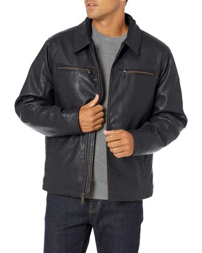 Dockers James Faux Leather Jacket - Blue