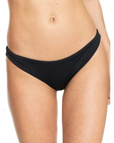 Roxy Standard Beach Classics Cheeky Bikini Bottom - Black