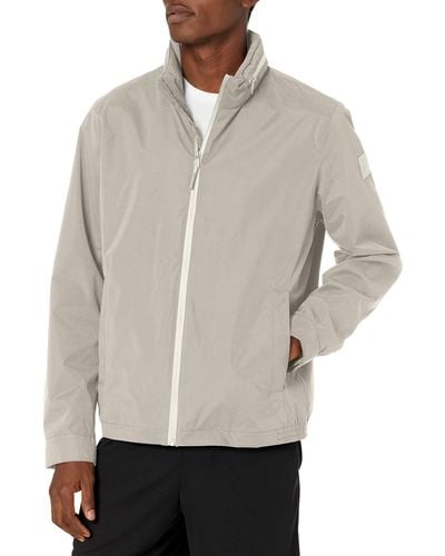DKNY All 's Lightweight Water Resistant Jacket With Zip Out Hood - Gray