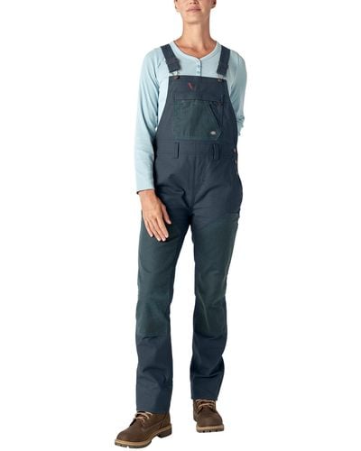Dickies 's Waxed Canvas Bib Overalls - Blue