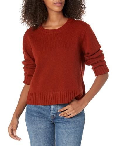 Pendleton Relaxed Shetland Crew Pullover - Red