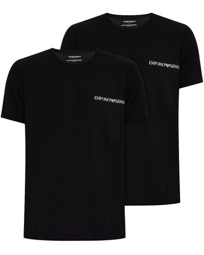 Emporio Armani 2-pack Core Logoband Crew Neck T-shirt T Shirt - Schwarz