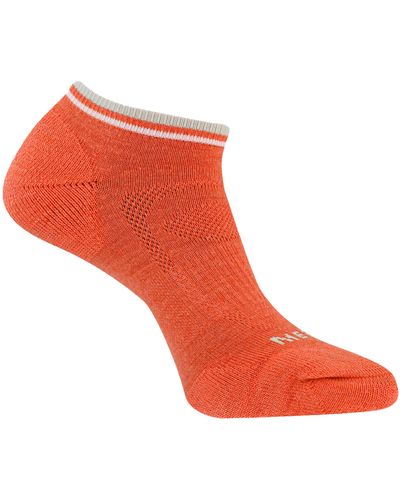 Merrell Zoned Cushioned Wool Hiking Socks-1 Pair Pack-breathable Arch Support - Red