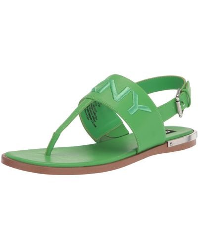 DKNY Essential Open Toe Fashion Pump Heel Sandal Heeled - Green