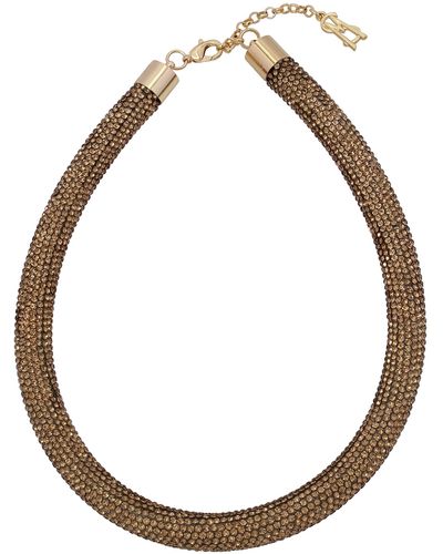 Steve Madden Pave Rope Necklace - Metallic