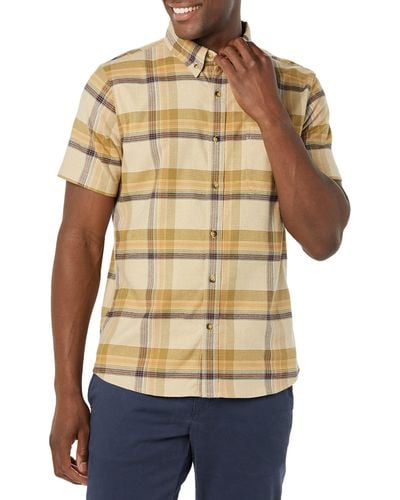 Goodthreads Standard-fit Short-sleeve Stretch Oxford Shirt With Pocket - Natural