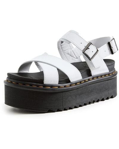 Dr. Martens Voss Ii Athena Leather Strap Platform Sandals - Black