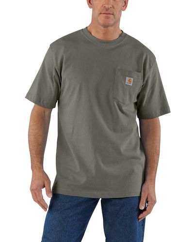 Carhartt Big & Tall Loose Fit Heavyweight Short-sleeve Pocket T-shirt - Gray