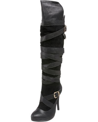 N.y.l.a. Webebe Knee-high Boot,black,6.5 M Us