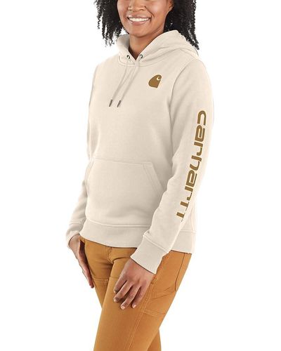 Carhartt Relaxed Fit Midweight Logo Sleeve Graphic Sweatshirt - Natural