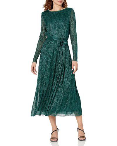 Anne Klein Foil Maxi Dress - Green