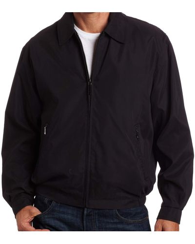 London Fog Auburn Zip-front Golf Jacket (regular & Big-tall Sizes) - Black