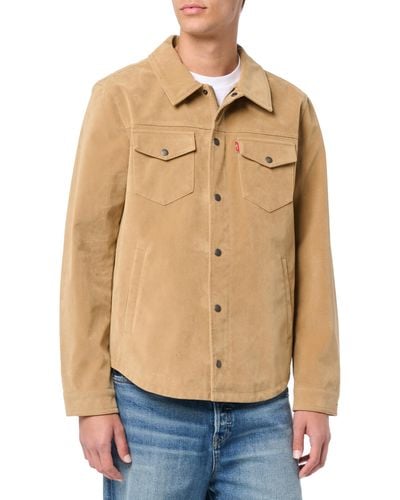 Levi's Leather Shirt Jacket - Blue