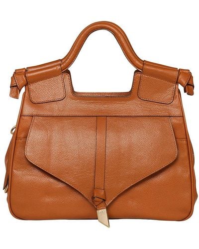 Foley + Corinna Foley + Corinna Brittany Satchel- Leather Handbag With Adjustable Strap - Brown
