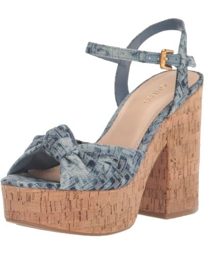 Guess Yipster Heeled Sandal - Blue