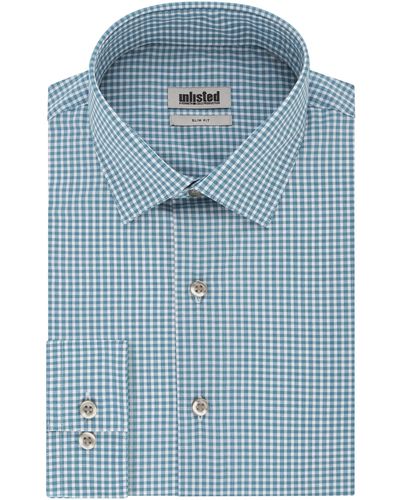 Kenneth Cole Unlisted By Mens Slim Fit Checks And Stripes - Blue