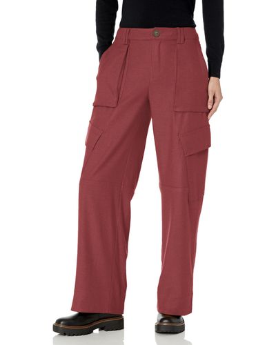 Vince S Flannel Wide Leg Raver Pant - Red