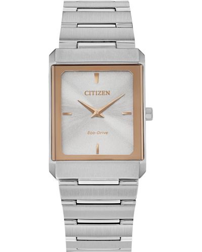 Citizen Stiletto Eco-drive Watch With Stainless Steel Strap - Metallic