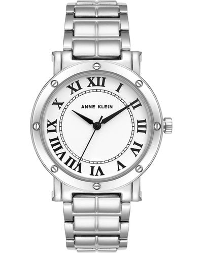 Anne Klein Boyfriend Everyday Bracelet Watch - Metallic