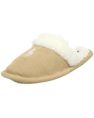 Polo ralph lauren faux shearling slippers hot sale