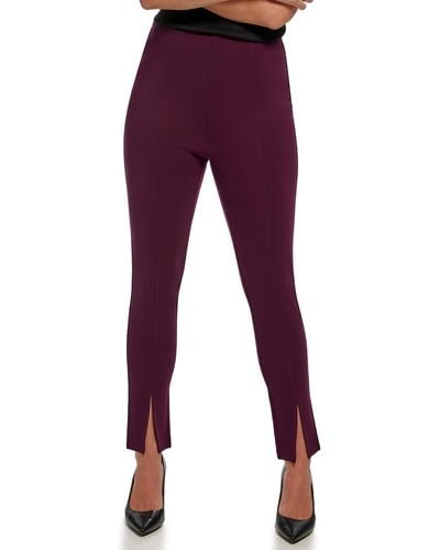 Calvin Klein Everyday Ponte Fitted Pants - Purple