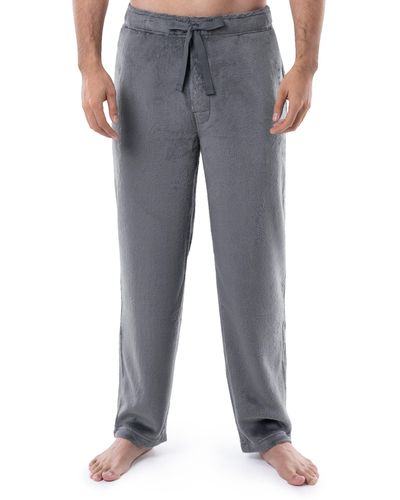 Izod Soft Fleece Lounge Sleep Pants - Gray