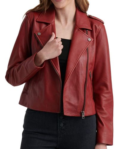 Lucky Brand Moto Jacket - Red