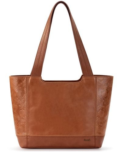 The Sak Womens De Young Leather Tote - Brown