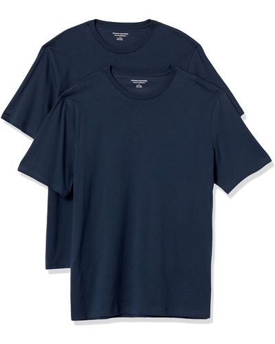 Amazon Essentials T-Shirt Ras-Du-Cou à ches Courtes - Bleu