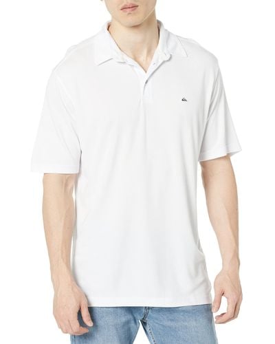 Quiksilver Water 2 Lightweight Quick Dry Collared Polo Shirt - White