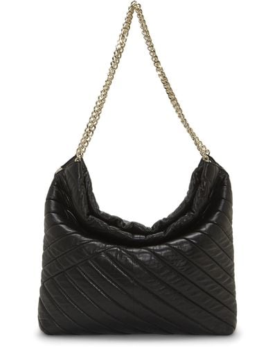 Vince Camuto Pehri Genuine Leather Hobo Handbag - Black