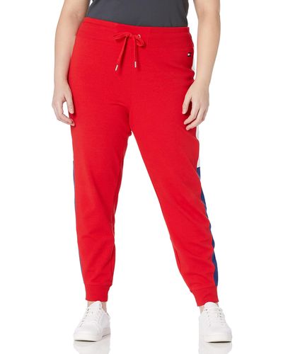 Tommy Hilfiger Plus Varsity Sweatpant - Red