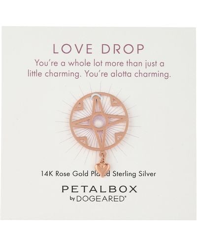 Dogeared 'petal Box' Rose Gold-plated Love Token Charm - Multicolor