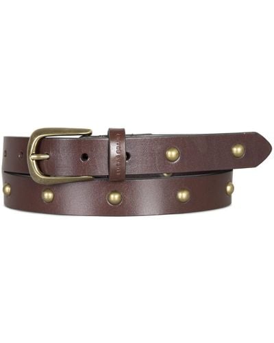 Lucky Brand Leather Belt With Studs - Brown
